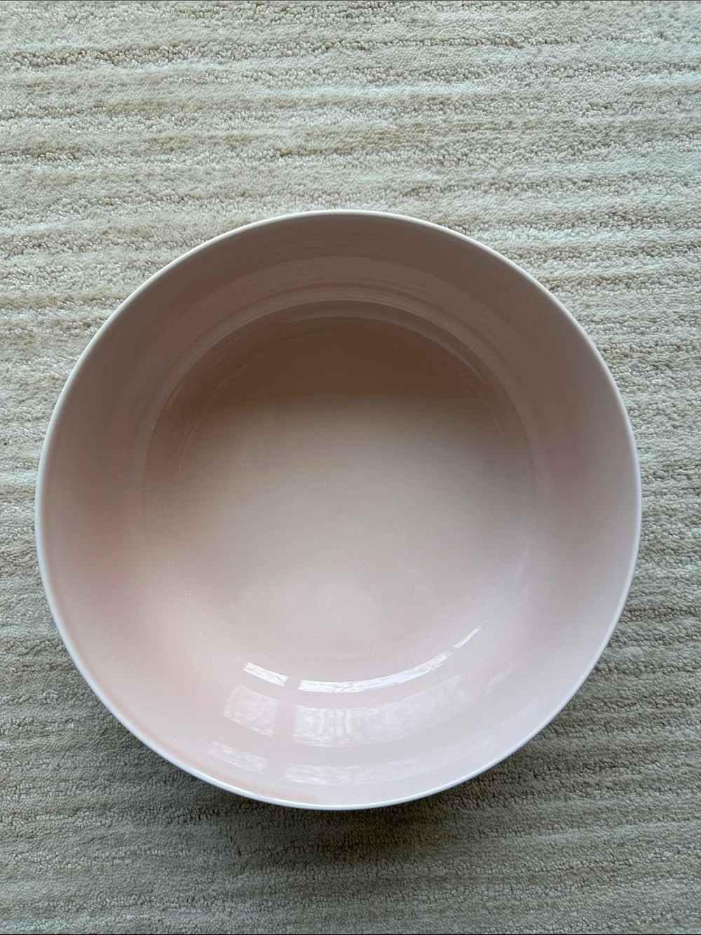 Crate & Barrel Hue Blush Pink Aaron Probyn All-Purpose Serving Bowl Porcelain 9”